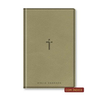 Bíblia letra gigante NAA - Bege c/índice