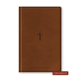 Bíblia letra gigante NAA - marrom c/índice