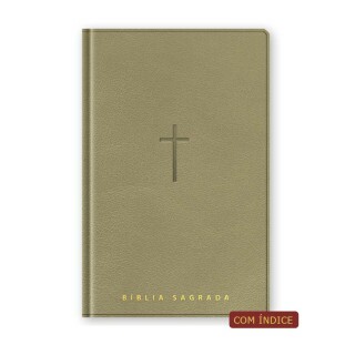 Bíblia letra gigante NVT - bege c/índice