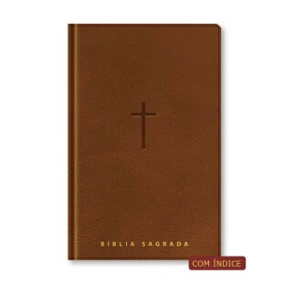 Bíblia letra gigante NVT - marrom c/índice