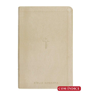 Bíblia letra gigante NAA - Bege c/índice