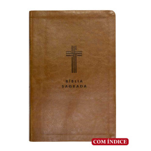 Bíblia letra gigante NVI - marrom c/índice