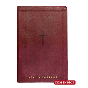 Bíblia letra gigante NVT - vinho c/índice