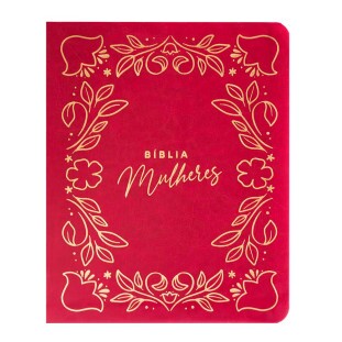 Bíblia Mulheres floral goiaba - NVT - 2 colunas