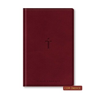 Bíblia letra gigante NAA - vinho c/índice