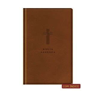 Bíblia letra gigante NVI - marrom c/índice