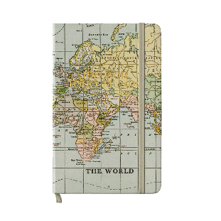 Caderneta Mapa Mundi - “Ide por Todo o Mundo”
