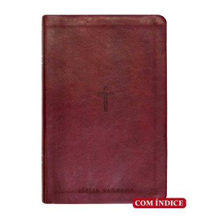 Bíblia letra gigante NAA - vinho c/índice