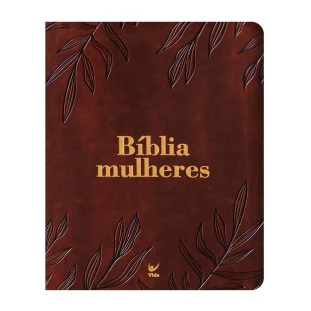 Bíblia Mulheres folhas marrom - NAA 1 coluna  