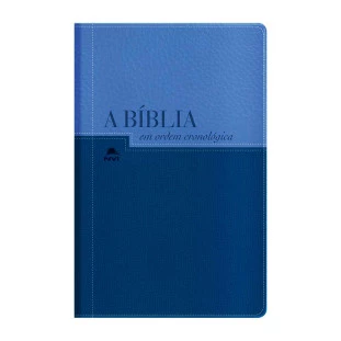 BIBLIA NVI EM ORDEM CRONOLOGICA - CAPA AZUL CLARO E ESCURO