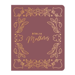 Bíblia Mulheres floral goiaba - NVT - 2 colunas