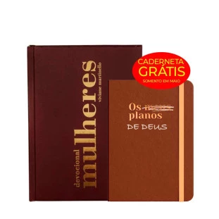 Devocional + caderneta planos de Deus - vermelho