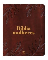 Bíblia Mulheres folhas marrom - NAA 1 coluna  