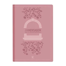 Bíblia a mensagem letra gigante rosa